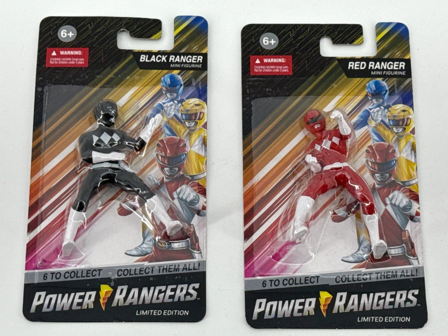 Power Rangers Mini Figures Lot of 2 – Red & Black Ranger Prexio Hasbro 2021