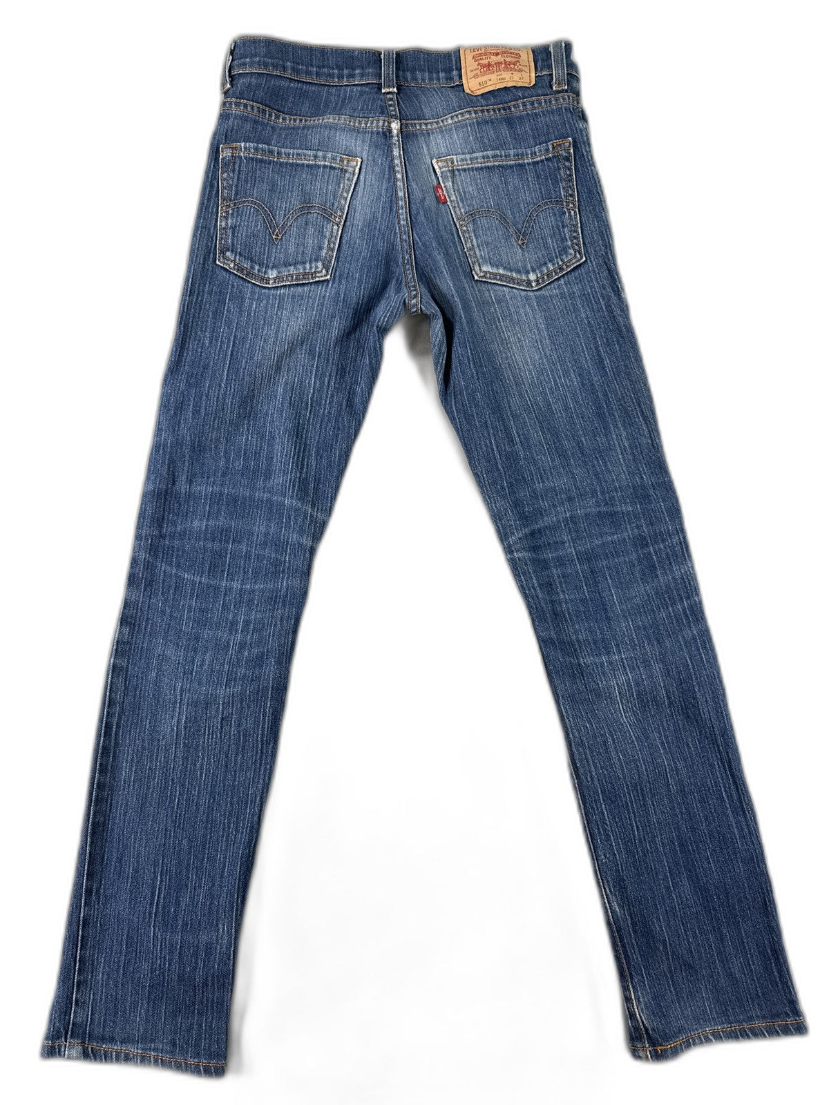 Levi's Skinny Jeans 27X27 Blue Distressed Faded Stretch Denim Mid Rise
