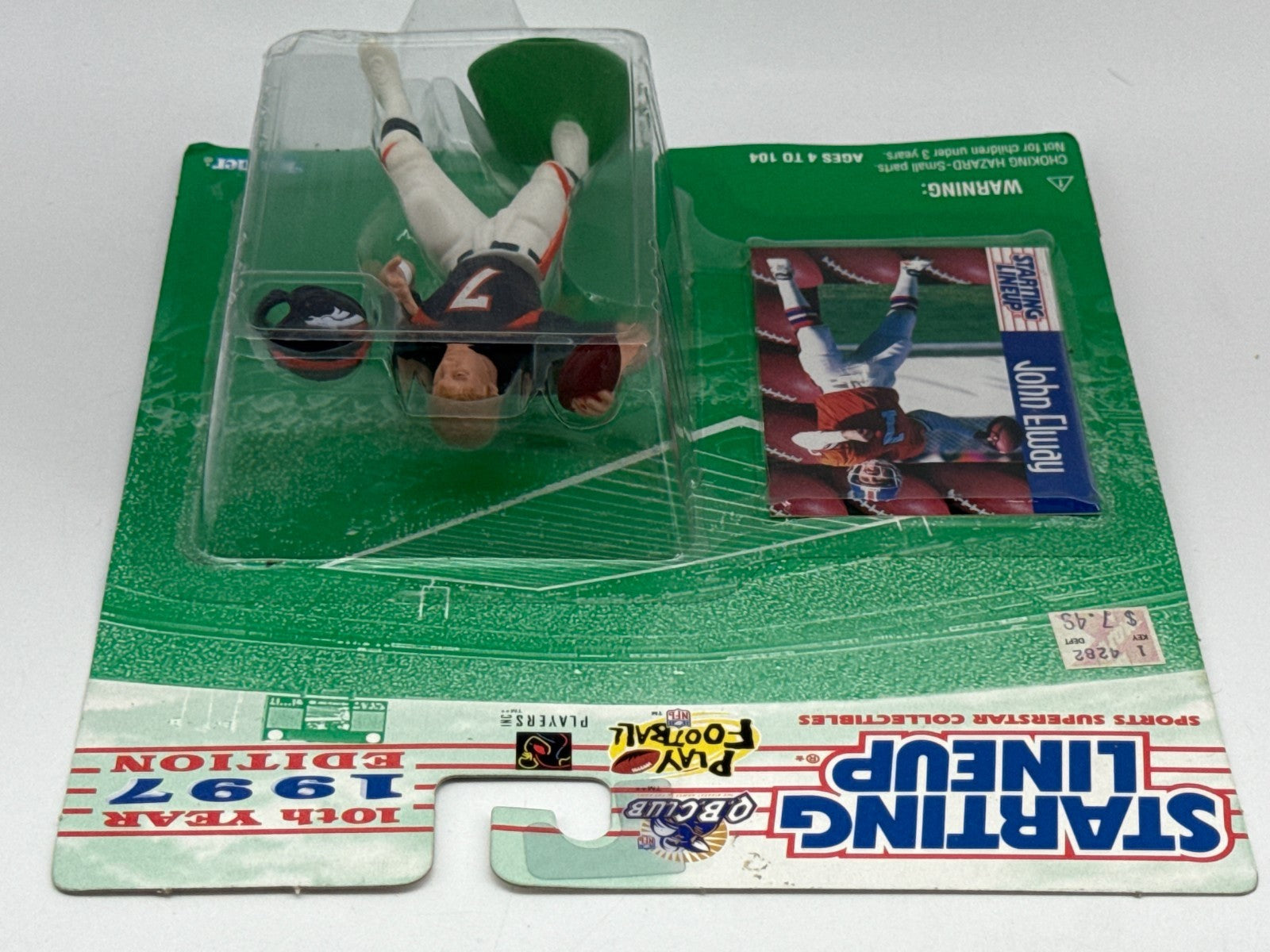 Starting Lineup 1997 John Elway Denver Broncos #7 QB Kenner 10th Year Figure