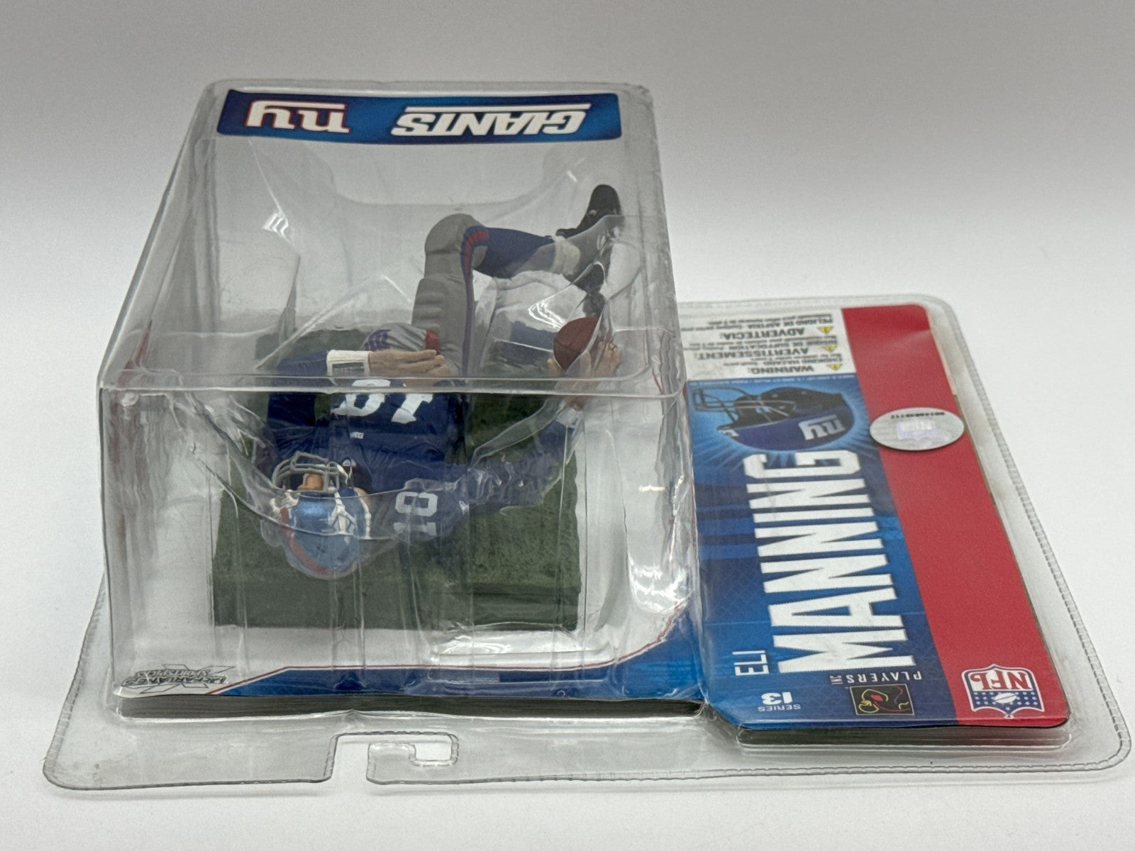 McFarlane NFL Series 13 Eli Manning NY Giants #10 QB Blue Jersey Figure Debut