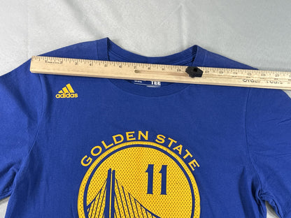 adidas Golden State Warriors Graphic Tee S S/P Blue 100% Cotton Crewneck Short