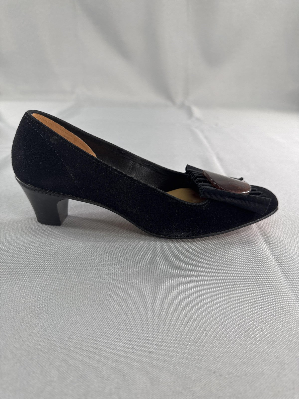 Vintage Elegantes by Rogers Shoes Womens Size 5.5M Black Kitten Heel USA 60s