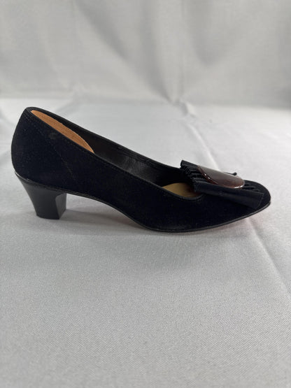 Vintage Elegantes by Rogers Shoes Womens Size 5.5M Black Kitten Heel USA 60s