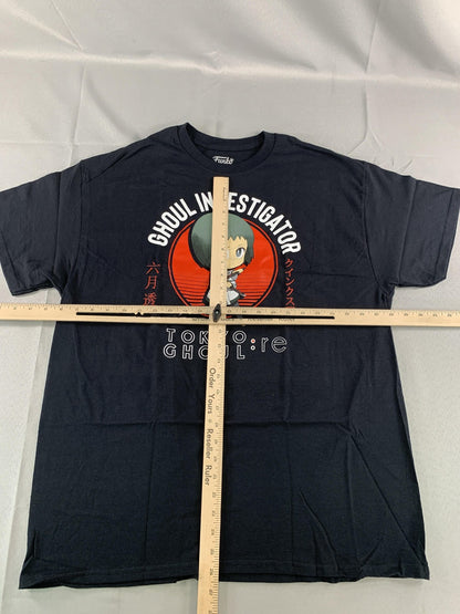 Tokyo Ghoul:re Shirt Mens XL Black Funko Ghoul Investigator Anime Graphic Tee