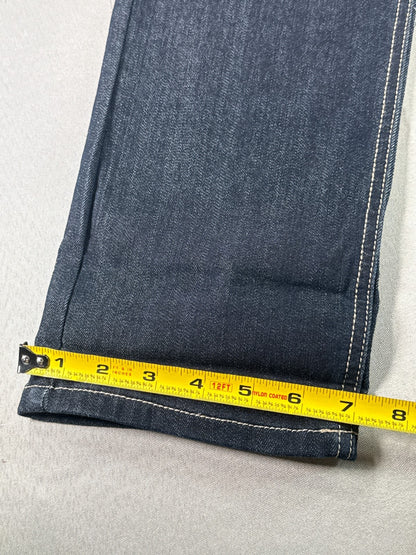 Cello Jeans Womens 16 Dark Wash Denim Straight Leg Stretch Five Pocket Blue Pant