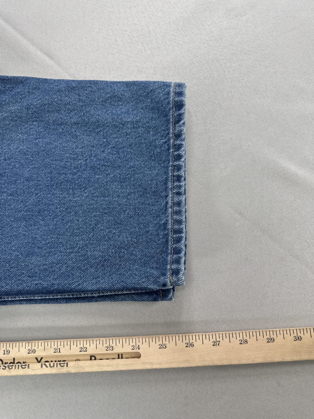 LL Bean Jeans Womens 20 Petite Blue Original Fit Relaxed Straight Denim Pants