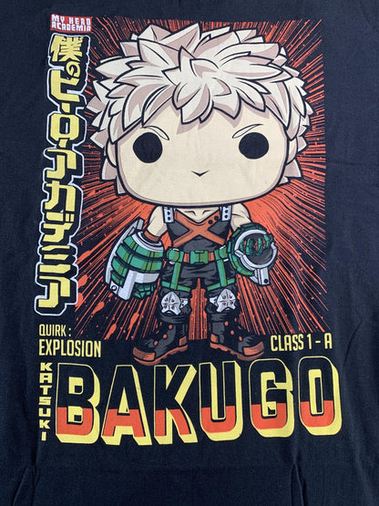 My Hero Academia Katsuki Bakugo Shirt Mens XL Black Funko Pop Tees Anime Graphic