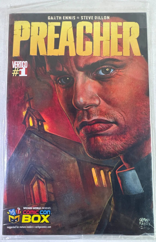 Preacher #1 Comic Con Box Variant 2015 Glenn Fabry Vertigo NM Bagged Boarded