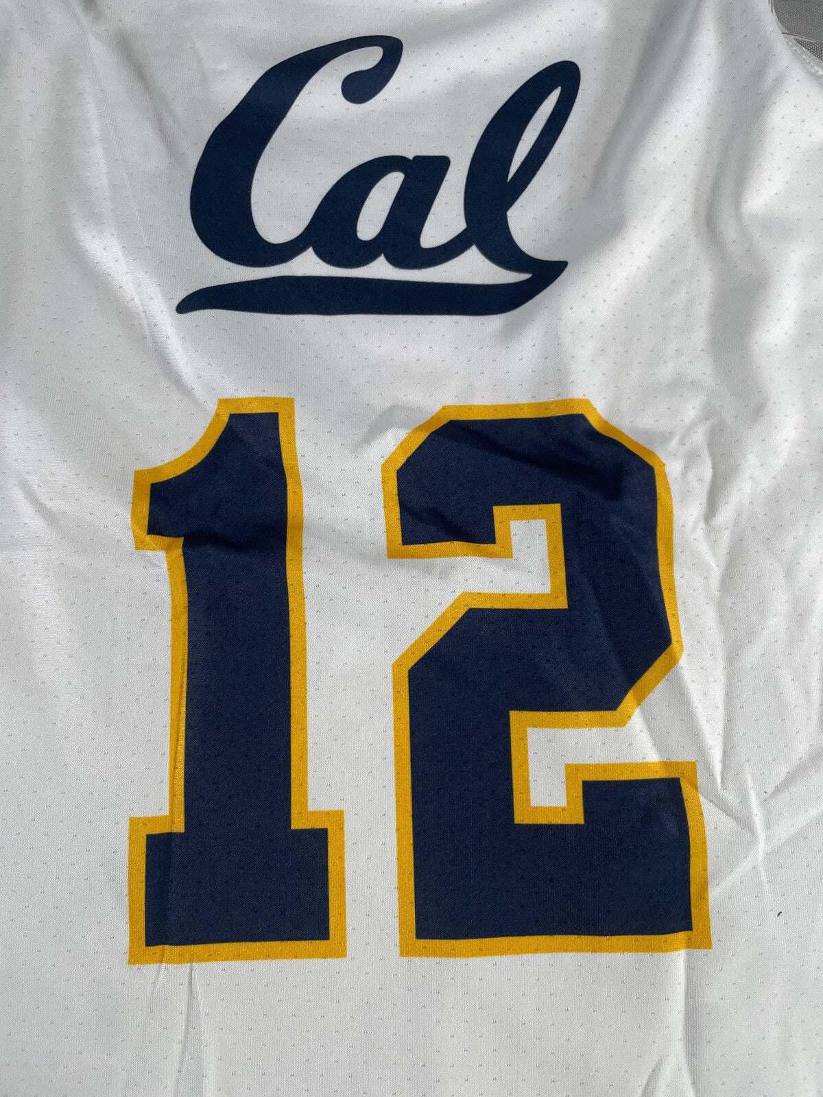 Under Armour Cal 12 Basketball Jersey SM White Racerback Sleeveless NWT Apparel