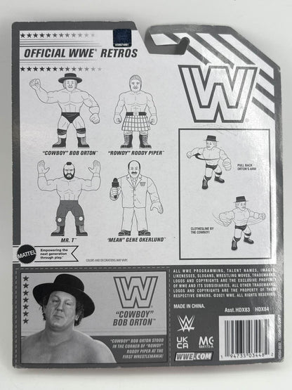 WWE Retro Cowboy Bob Orton Mattel HDX84 Action Figure Clothesline MOC 2022 WWF