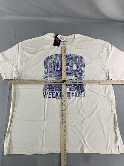 Chicago Street Race Shirt Mens 3XL White NASCAR Racing Weekend 2024 Tee T-Shirt