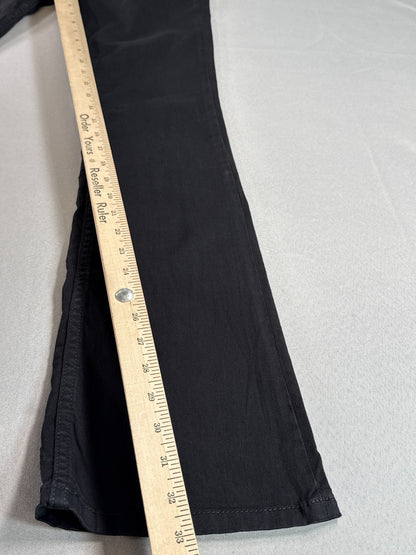 Yanuk Flare Jeans Womens 26 Black Cotton Blend Stretch Denim Five pocket Belt