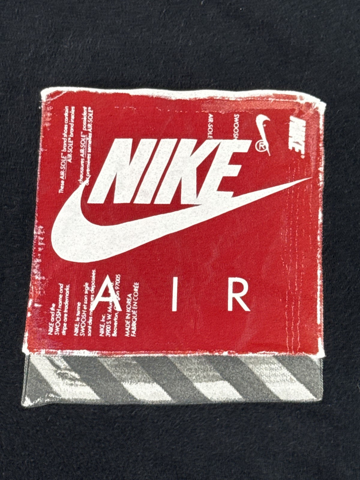 Nike Air Graphic Tee Mens L Black Cotton Crewneck Short Sleeve Breathable
