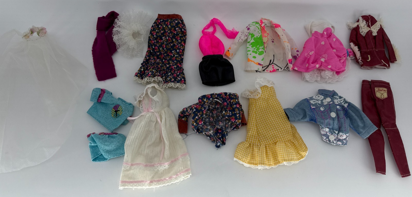 Vintage Barbie Clothes Lot Genuine Barbie Fashion Tagged 1970s 80s Dress Jacket