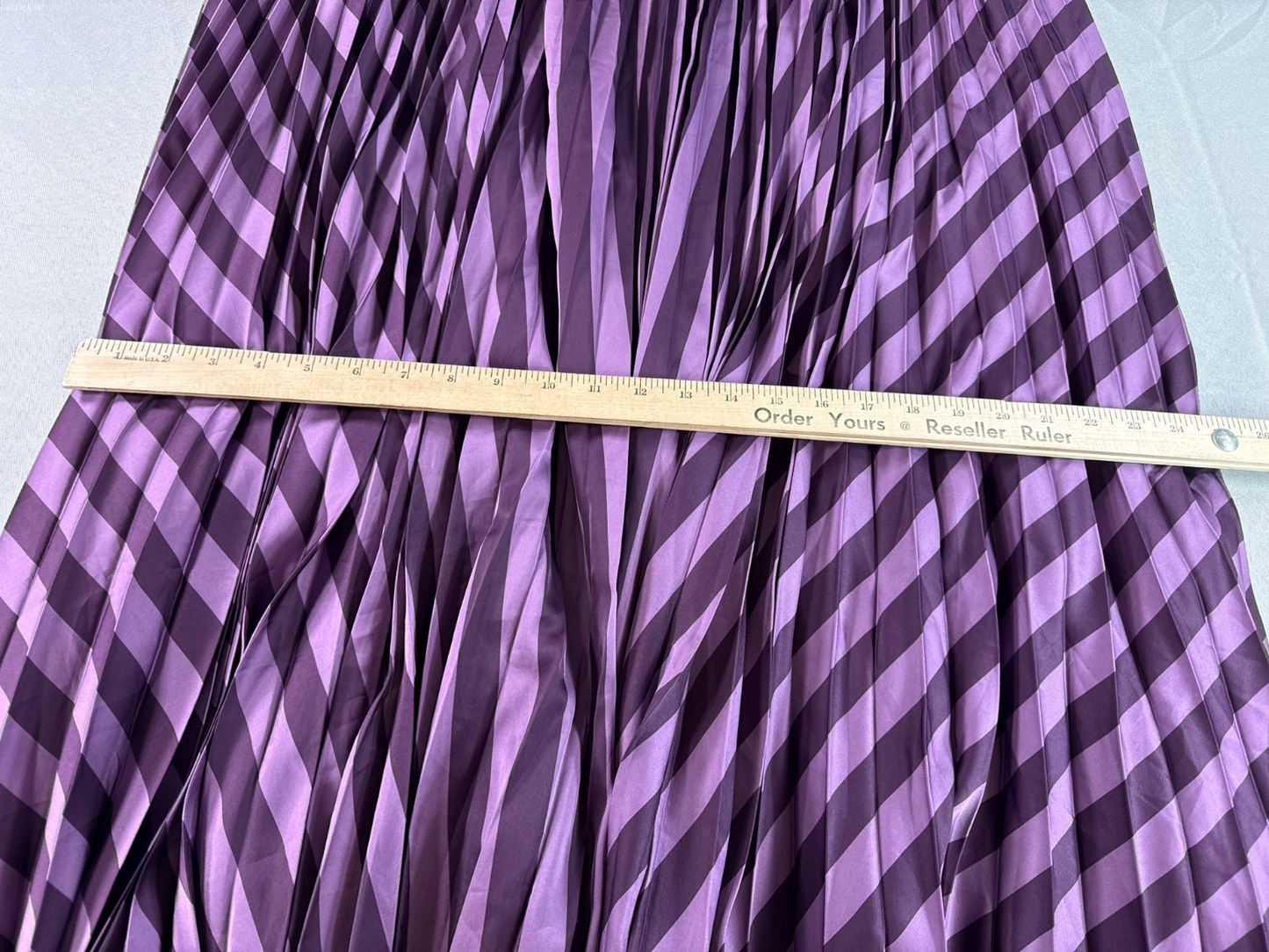 Anthropologie Hutch Purple Pleated Maxi Dress Striped Sleeveless Women’s 2X