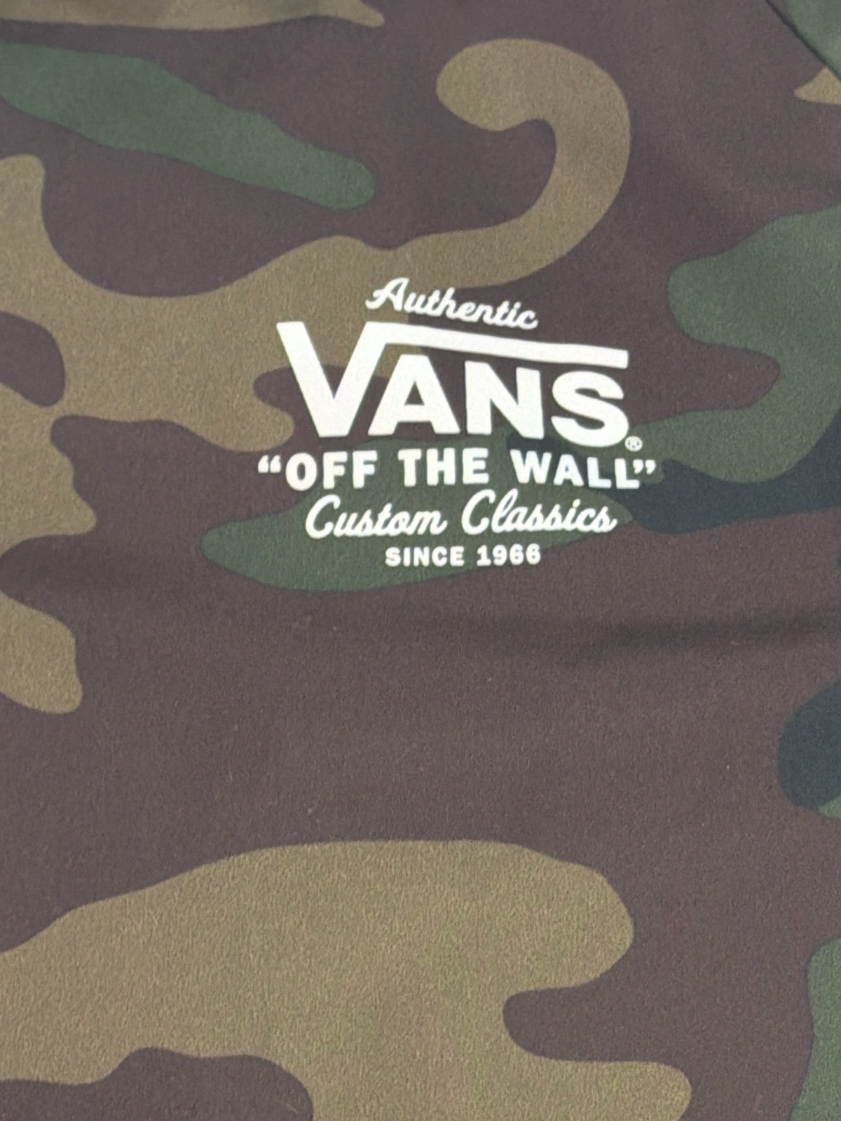 Vans Torrey Coach Jacket Mens Small Woodland Camo Windbreaker Snap Off The Wall