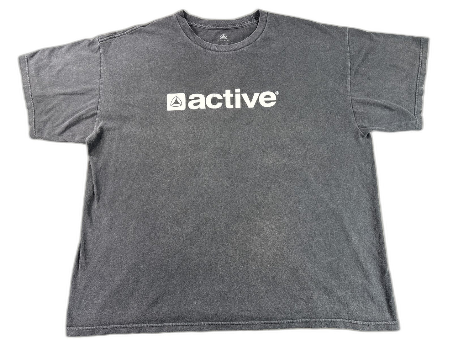 Active Charcoal Streetwear Tee XX LARGE XX Gray Cotton Graphic Crewneck Short