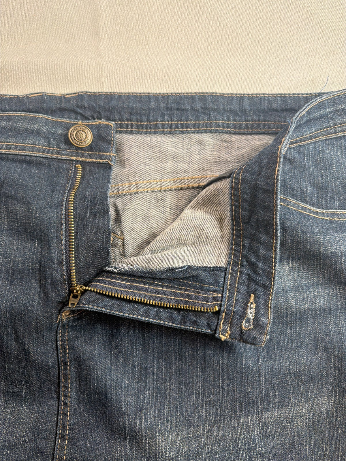 Evolution JMS Plus 3X Denim Mini Skirt Studded Side Raw Hem Distressed 22W 24W
