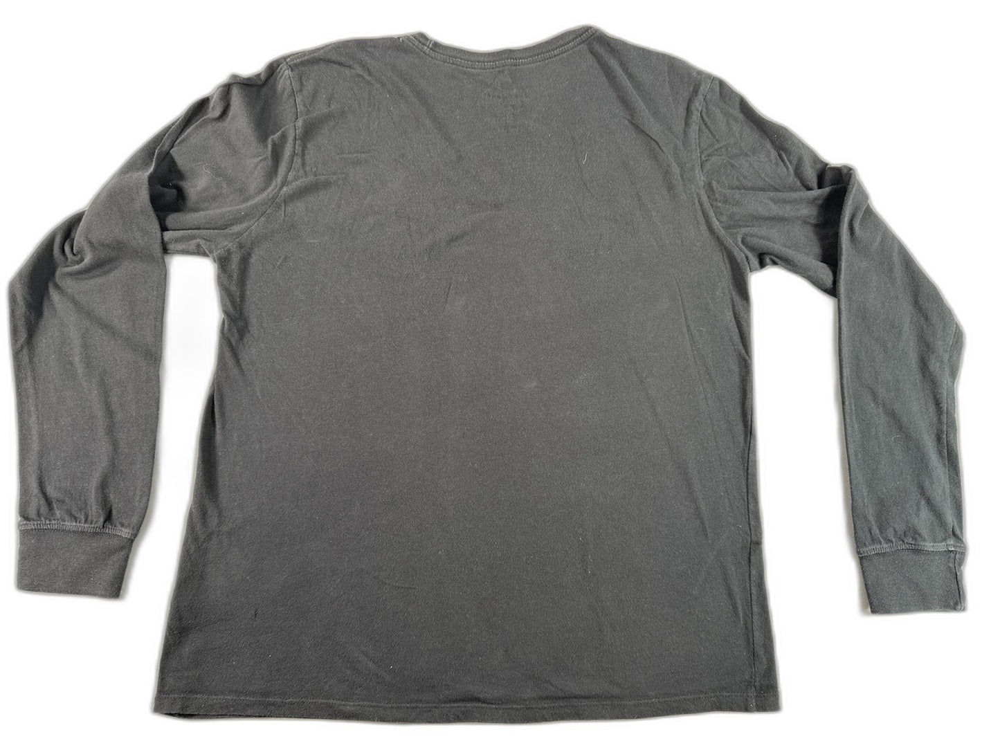 Nike Long Sleeve Shirt L Black All Over Print Cotton Crewneck Athletic Unisex