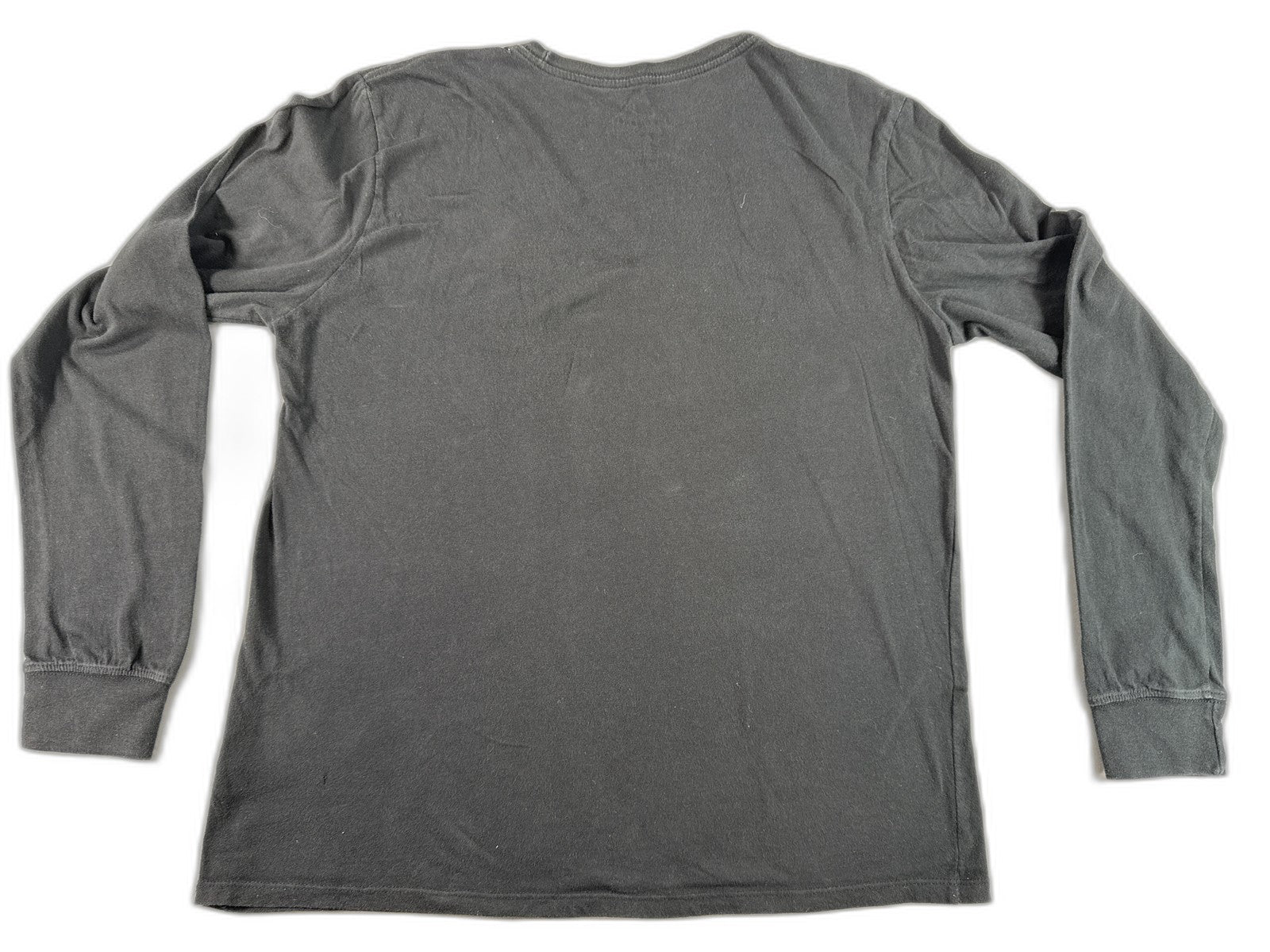 Nike Long Sleeve Shirt L Black All Over Print Cotton Crewneck Athletic Unisex