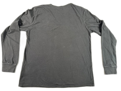 Nike Long Sleeve Shirt L Black All Over Print Cotton Crewneck Athletic Unisex
