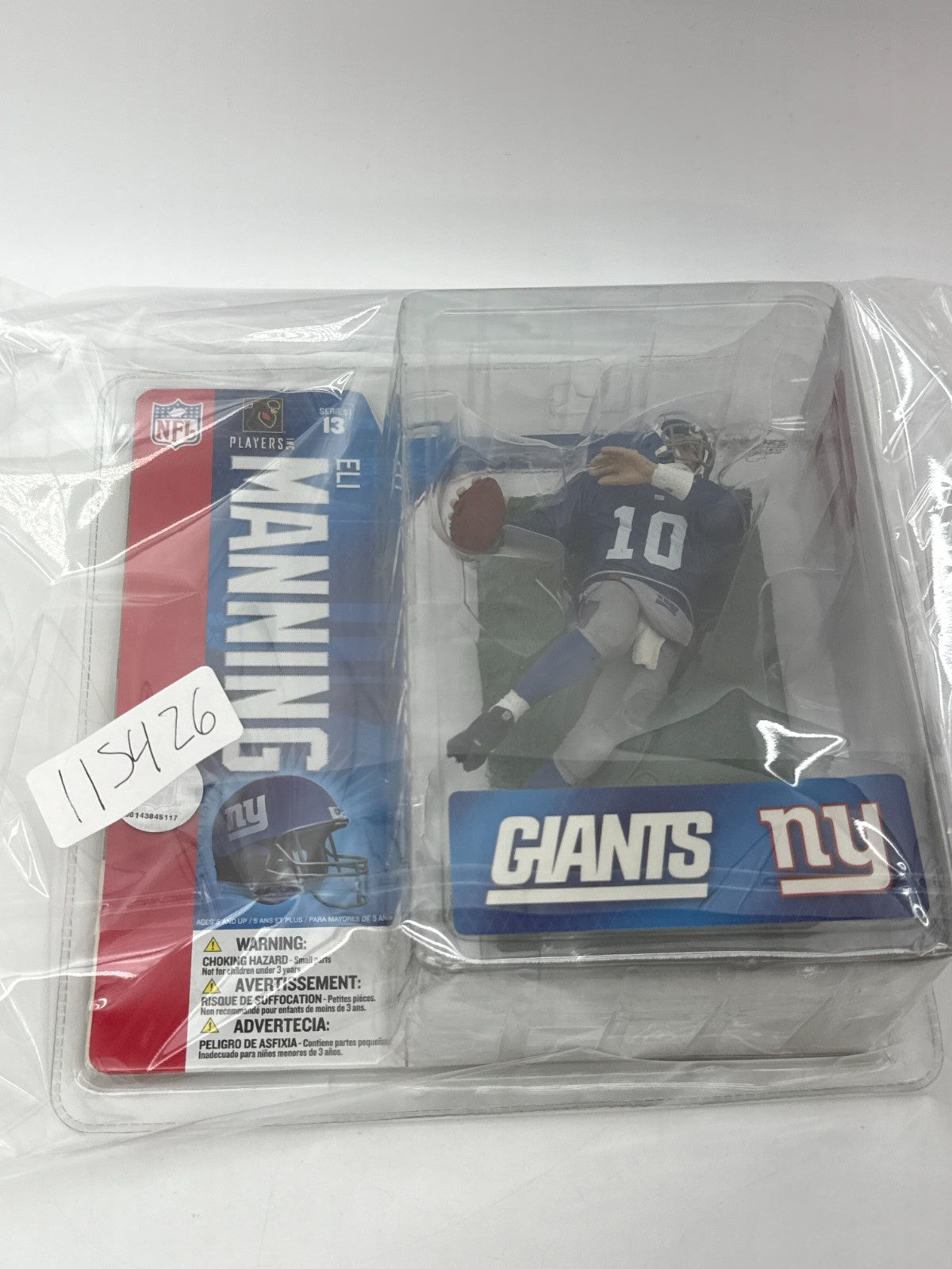 McFarlane NFL Series 13 Eli Manning NY Giants #10 QB Blue Jersey Figure Debut