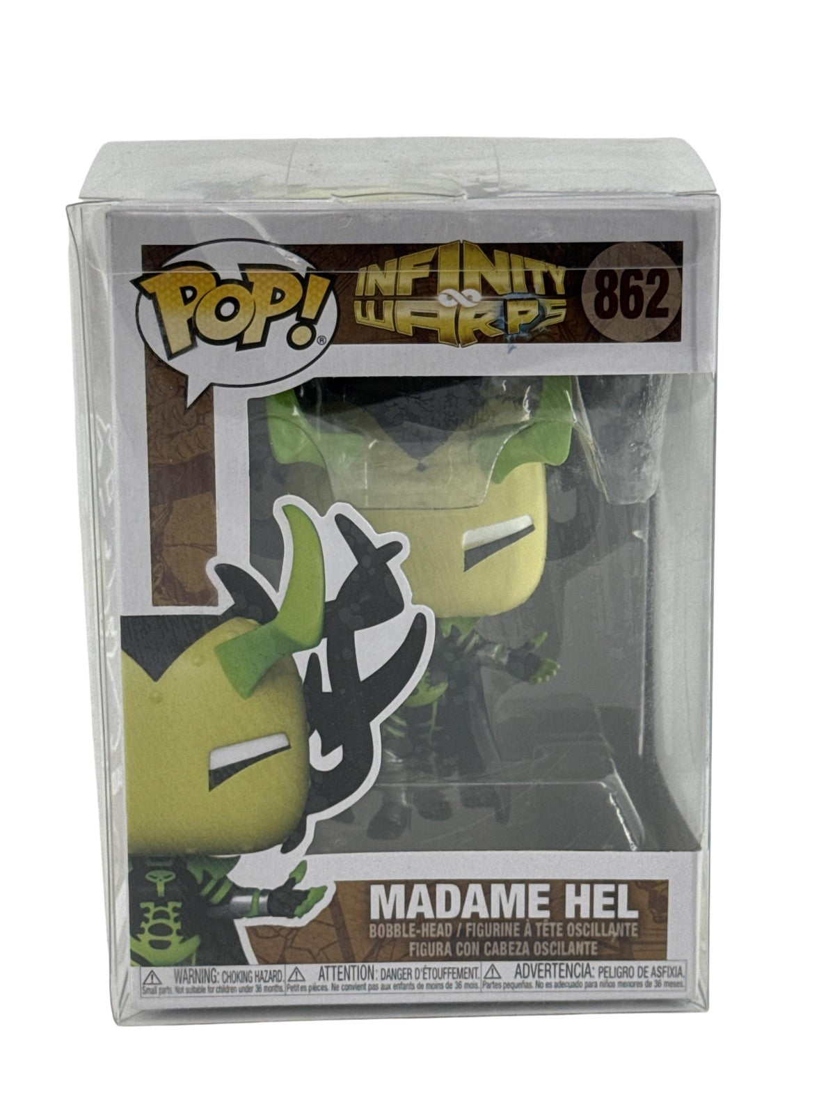 Funko Pop Marvel Infinity Warps Madame Hel #862 Green Vinyl Figure W Protector