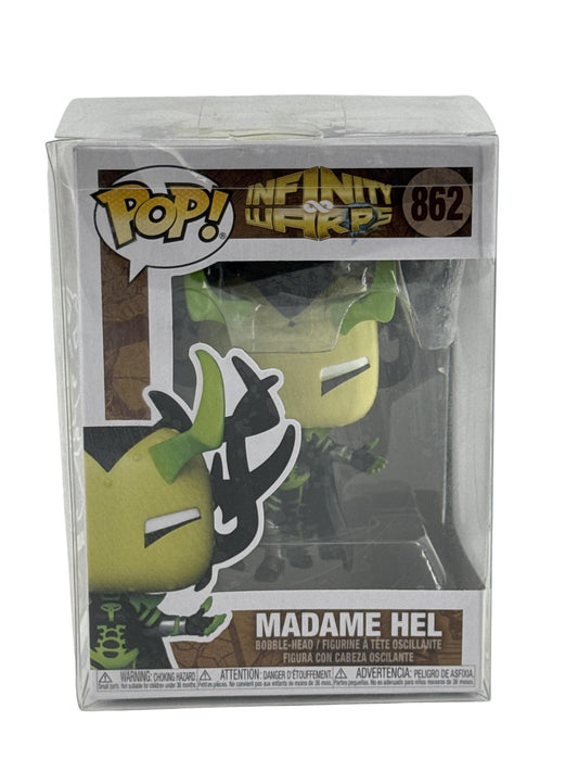Funko Pop Marvel Infinity Warps Madame Hel #862 Green Vinyl Figure W Protector