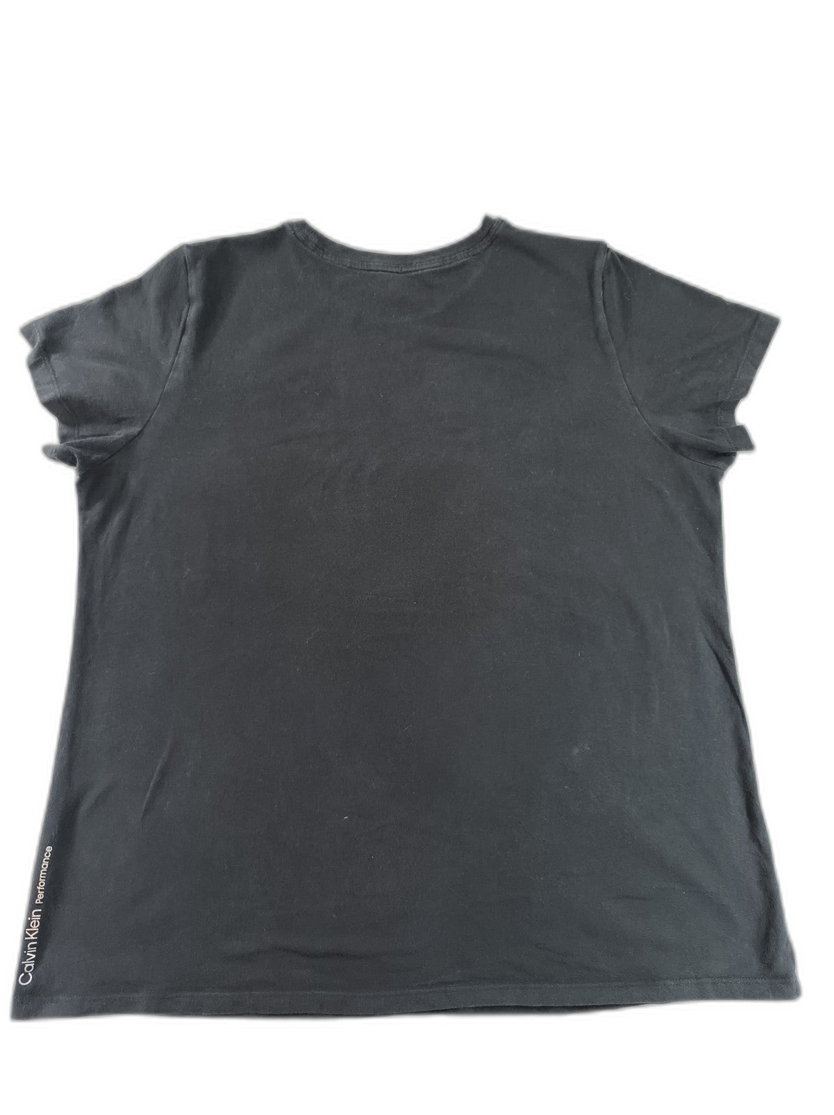 Calvin Performance T Klein Performance Graphic Tee TX Black Cotton Crewneck