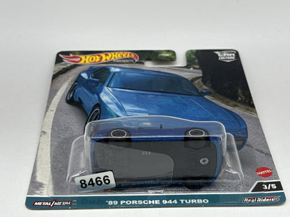 Hot '89 Porsche Wheels 944 Turbo Premium Diecast Car 1:64 Blue Metal