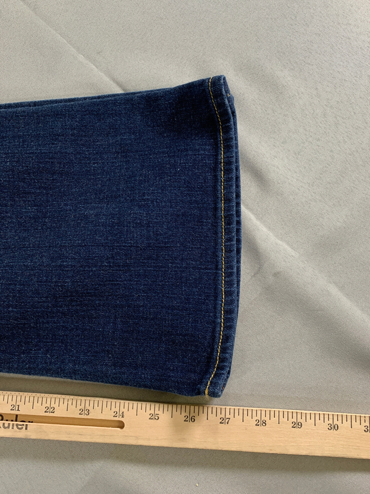 X2 Slim W10 Low Rise Flare Jeans Dark Wash Stretch Bootcut Embroidered Pocket