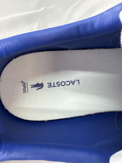 Lacoste Carnaby Pro Shoes Mens Size 10.5 White Blue Ortholite 747SMA0048080