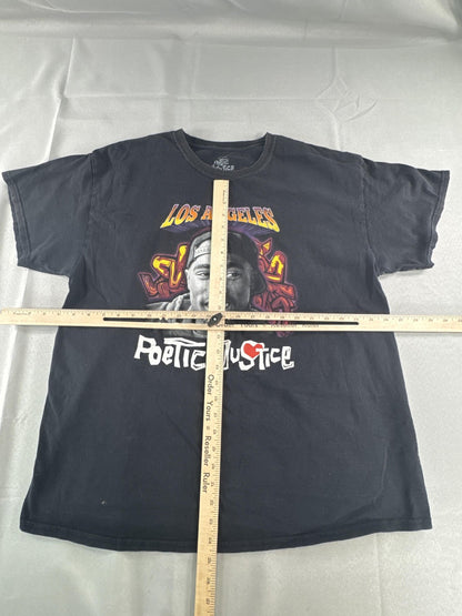 Poetic Justice Shirt Mens XL Los Angeles Tupac Movie Hip Hop Rap Graphic Tee 100