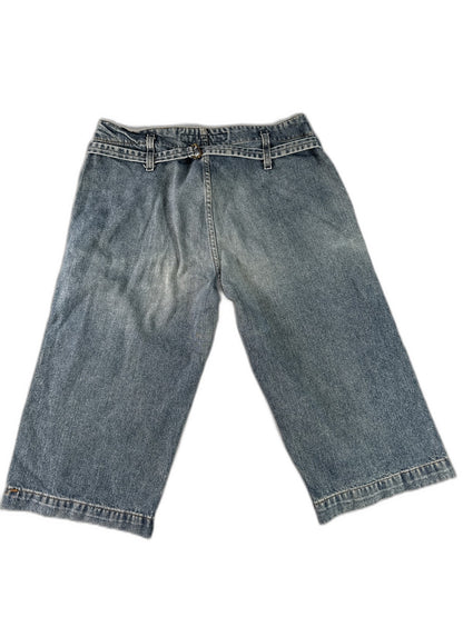 Diesel 737 Bermuda Shorts L Blue 100% Cotton Loose Distressed