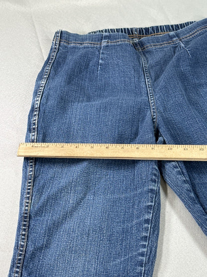 White Stag Jeans Womens M Blue Cotton Spandex Straight Leg Relaxed Fit