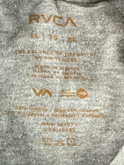 RVCA Graphic Tee XL Gray Cotton Crewneck Short Sleeve Streetwear Skate Surf VA