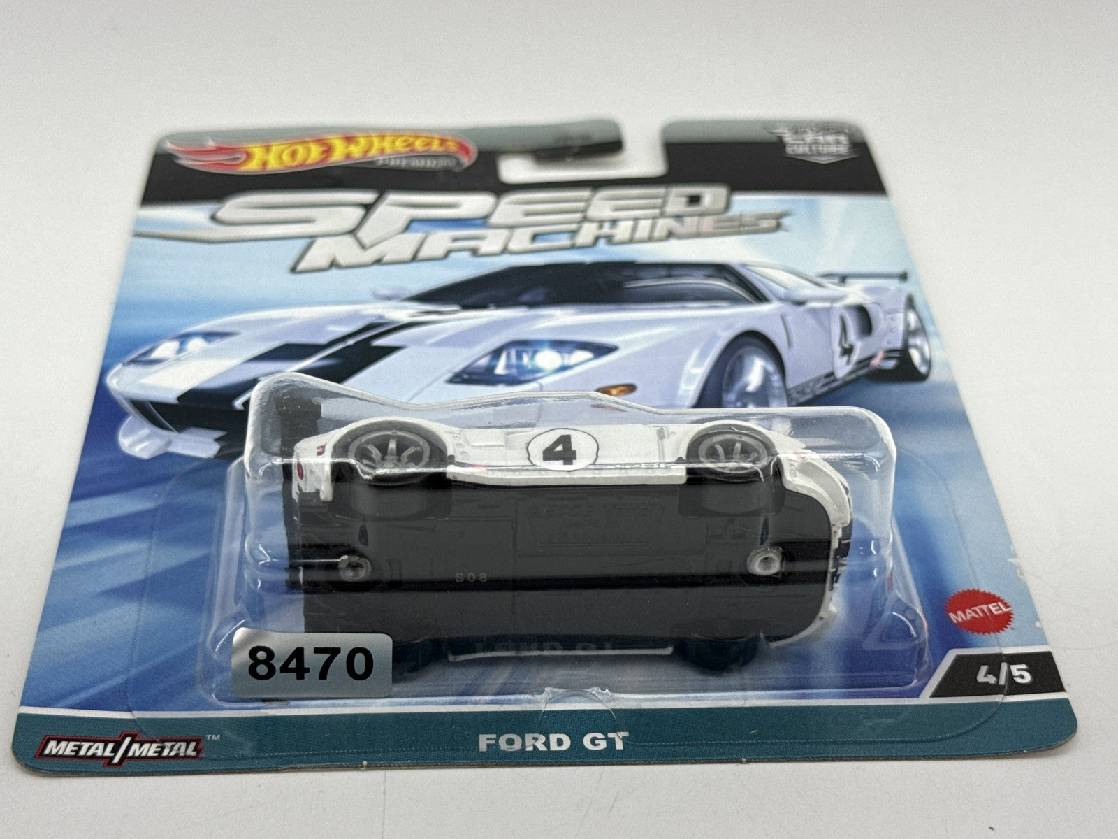 Hot Wheels Speed Machines Ford GT Collectible Diecast Car 1:64 Scale White Metal