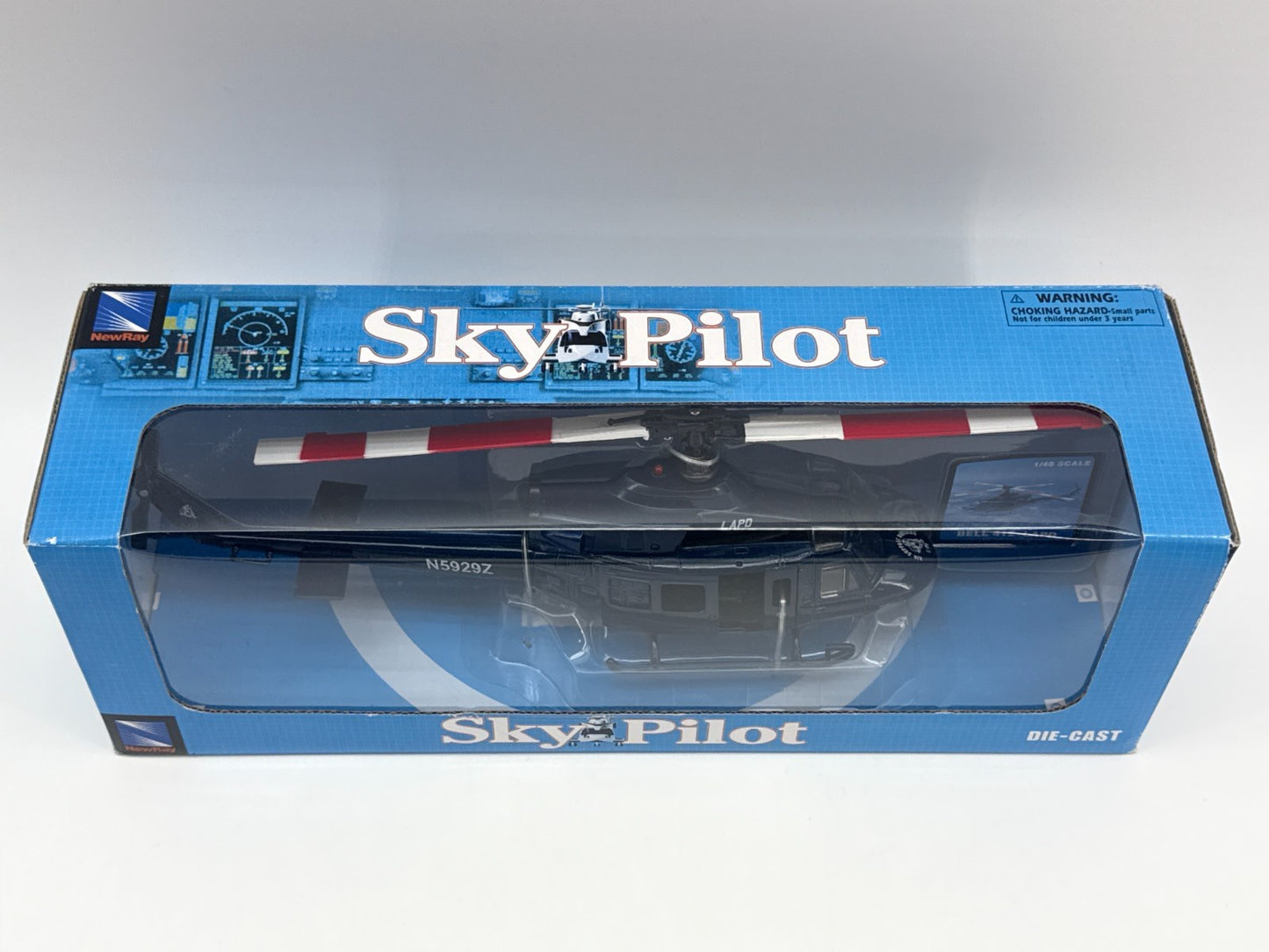 NewRay Sky Pilot 1:48 Bell 412 LAPD Police Helicopter Diecast Model N5929Z