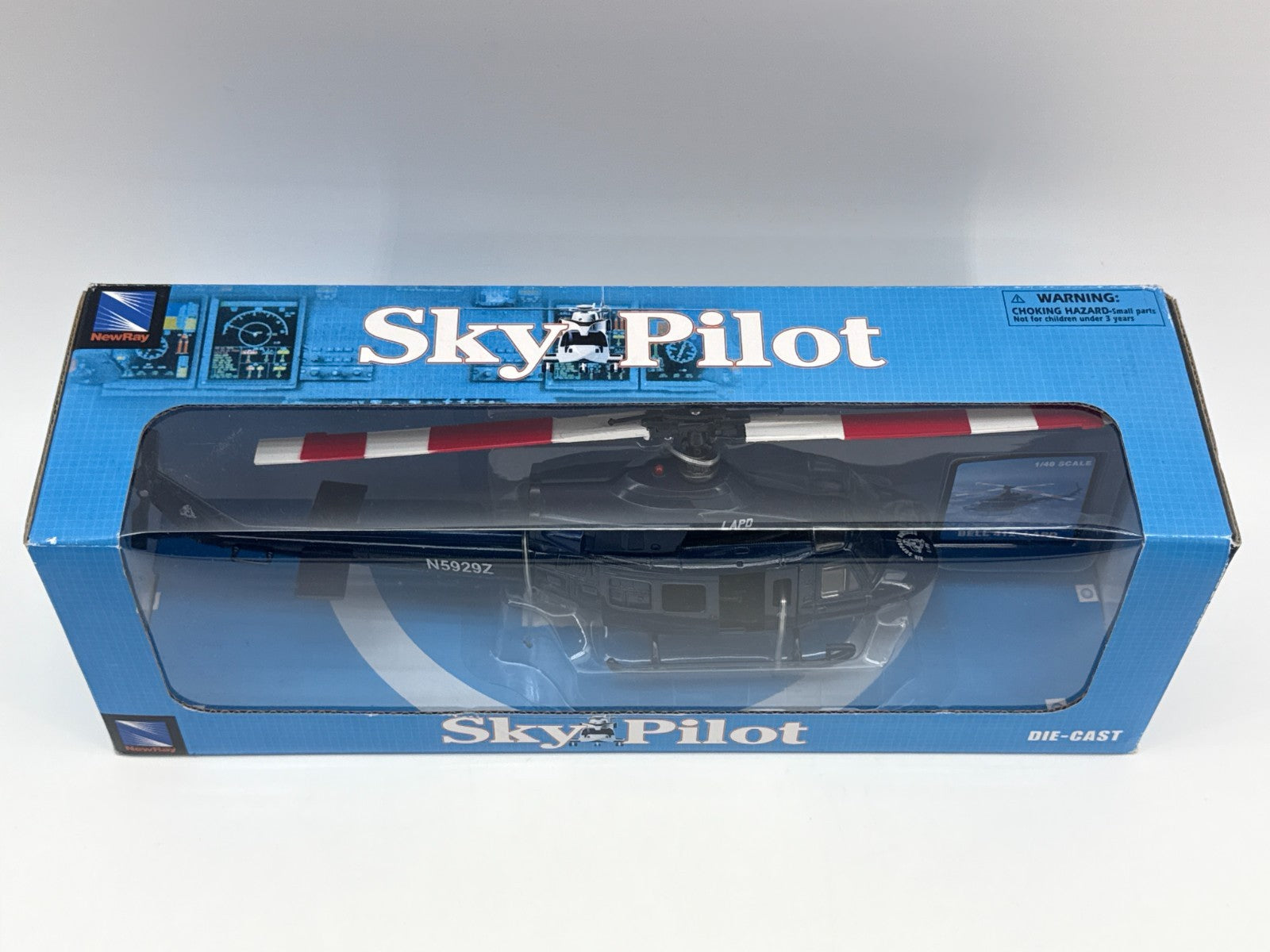 NewRay Sky Pilot 1:48 Bell 412 LAPD Police Helicopter Diecast Model N5929Z