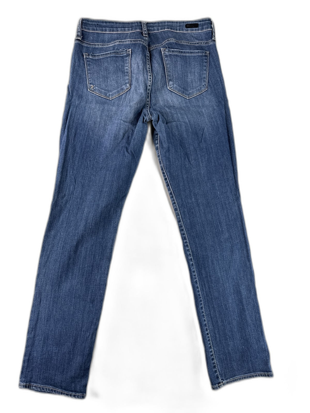 KUT Kloth KP176MA5N Jeans Womens 10 Blue Distressed Straight Leg Cotton Spandex