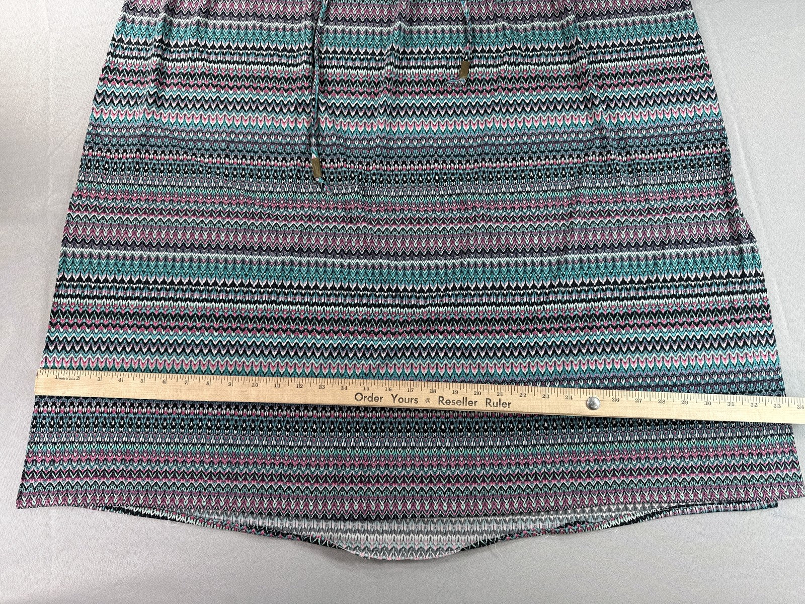 Lane Bryant Line Skirt 22 Plus 22/24 Multicolor All Over Print Polyester Spandex