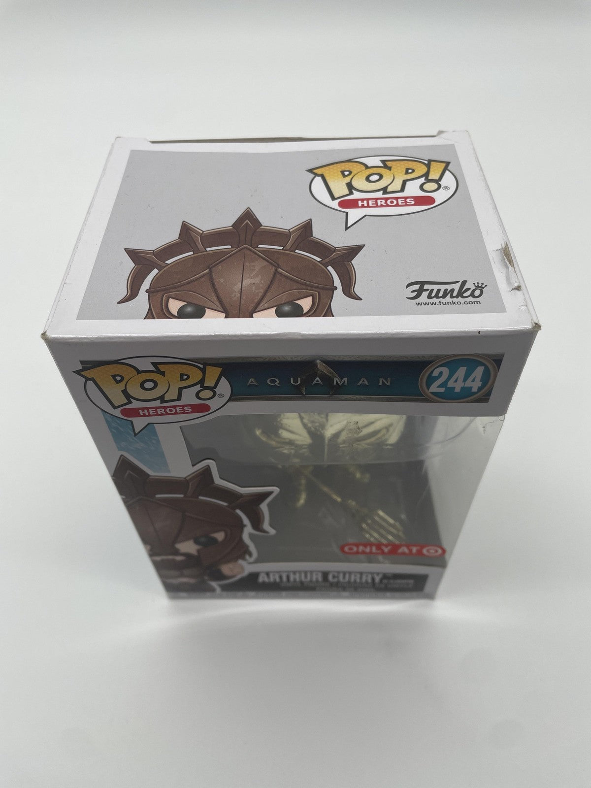 Funko Pop Aquaman Arthur Curry As Gladiator #244 Gold Chrome Target Vinyl Figure