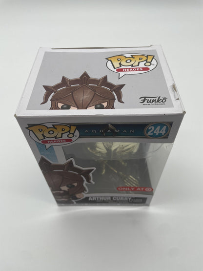 Funko Pop Aquaman Arthur Curry As Gladiator #244 Gold Chrome Target Vinyl Figure
