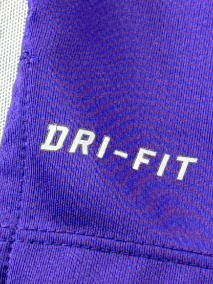 Nike Polo Shirt Mens 2XL Purple Dri-Fit Football Coach Performance Top 100 on