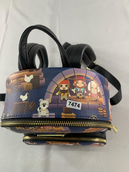 Disney Parks Loungefly Mini Backpack One Size Navy Pirates of the Caribbean Red