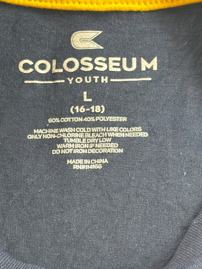 West Virginia Mountaineers Long Sleeve T-Shirt Youth L 16-18 Colosseum Navy WVU