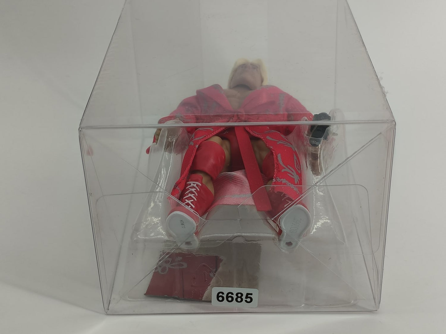 WWE Mattel RetroFest Ric Flair Action Figure Red Robe Mic Loose Displayed 6685