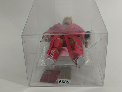 WWE Mattel RetroFest Ric Flair Action Figure Red Robe Mic Loose Displayed 6685