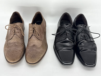 Kurt Geiger Oxford Dress Shoes Mens 43 Black Brown Leather Suede Portugal