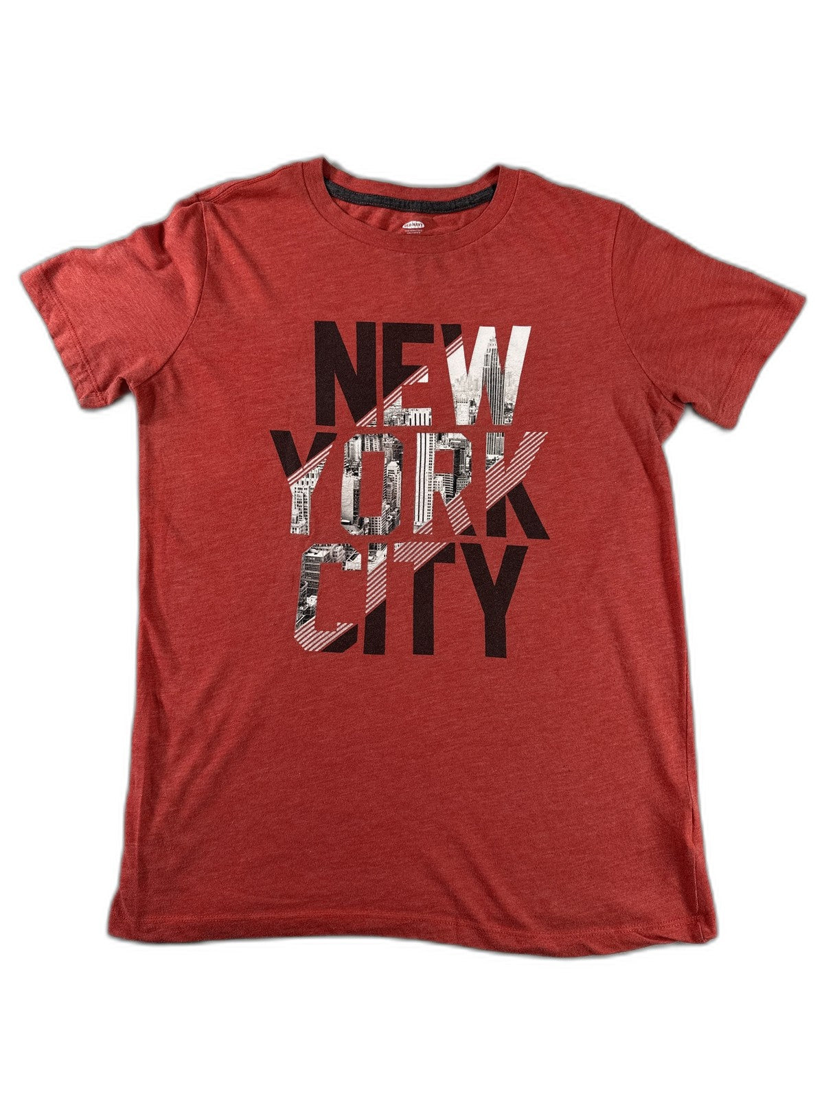 Old New York City Navy Graphic Tee XL Red Cotton Crewneck Short Sleeve